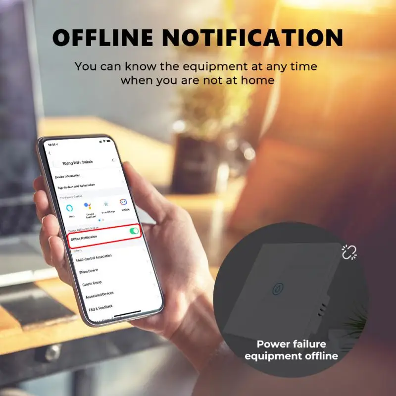 Wifi Switch Touch Panel Wifi-enabled For Remote Control Energy Saving Convenient Voice Control Easy Installation Voice Control