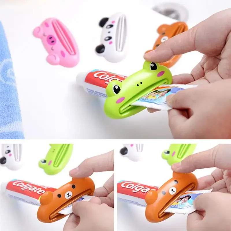 Exprimidor de pasta de dientes multiusos con dibujos de animales, dispensador creativo de pasta de dientes, accesorios de baño, versión coreana