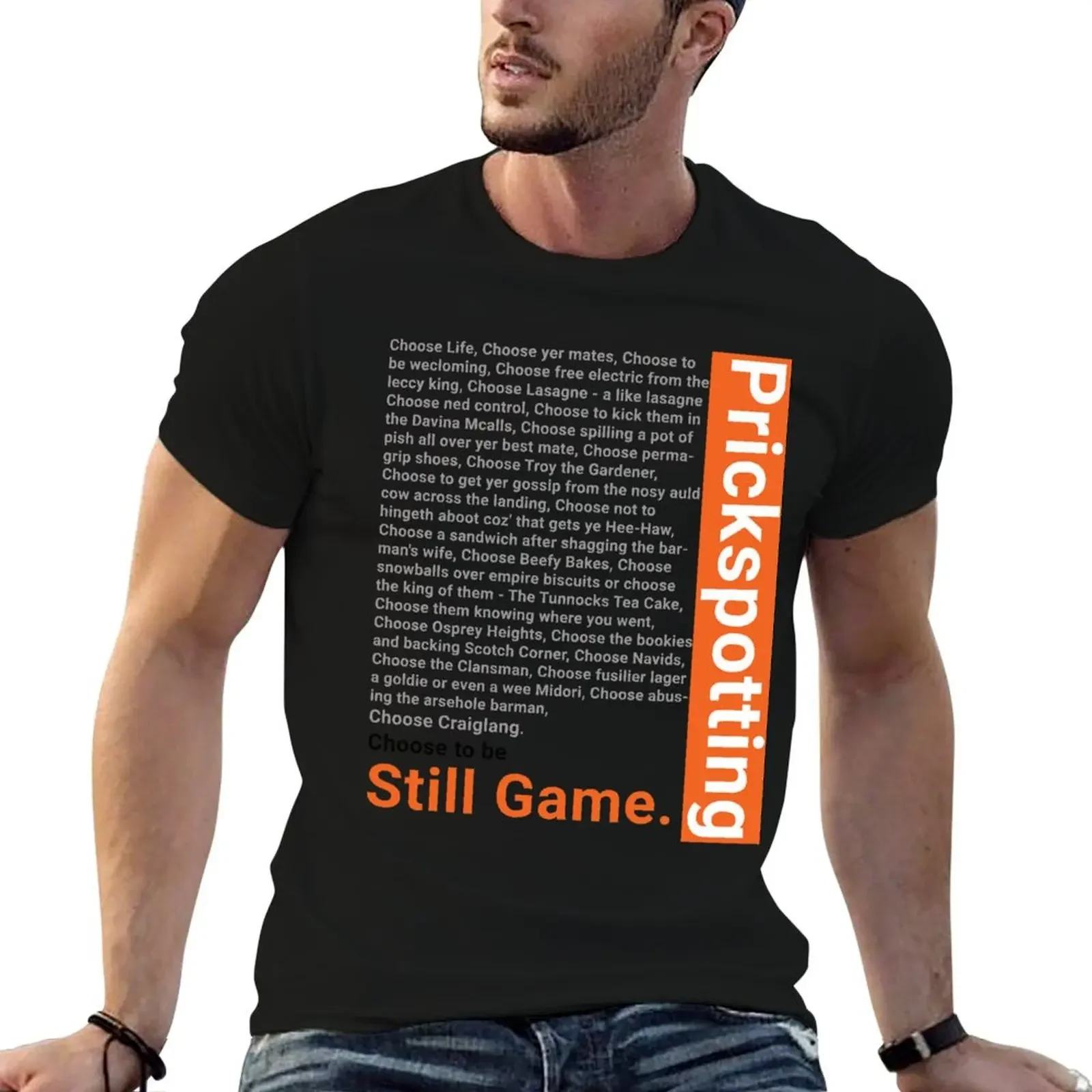 

Prickspotting Still Game take on Trainspotting T-Shirt vintage t shirts vintage graphic tee vintage men clothes