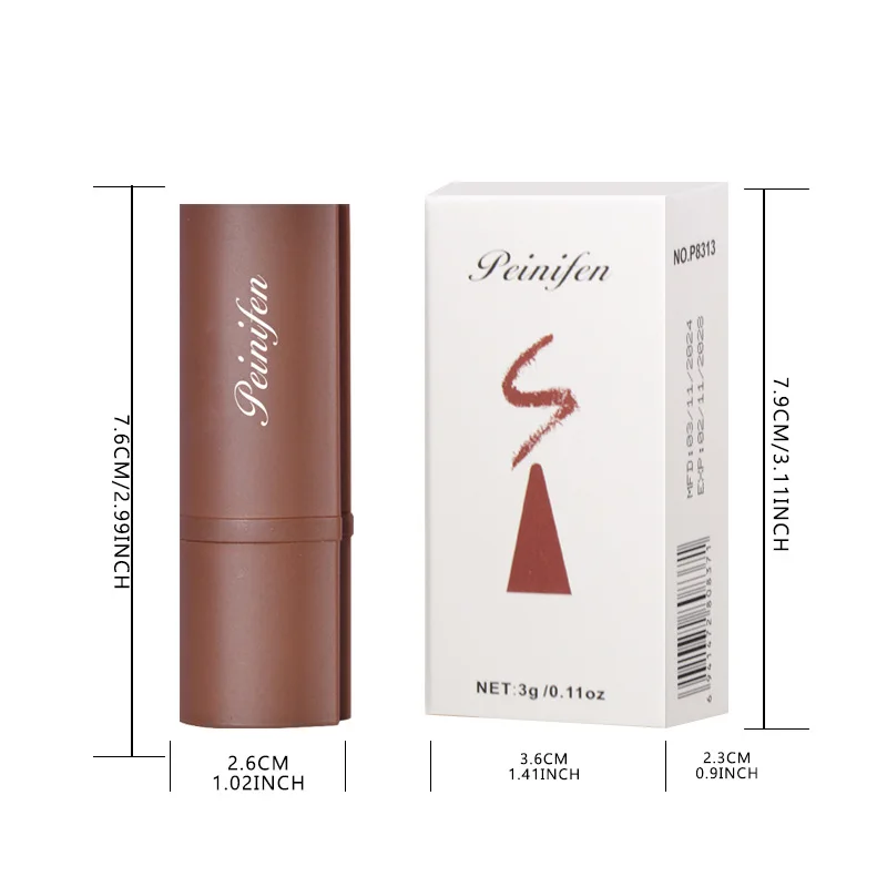 Fajna kredka do brwi 3 w 1: wodoodporna, eyeliner, szminka - wielofunkcyjna, długotrwałe kolory
