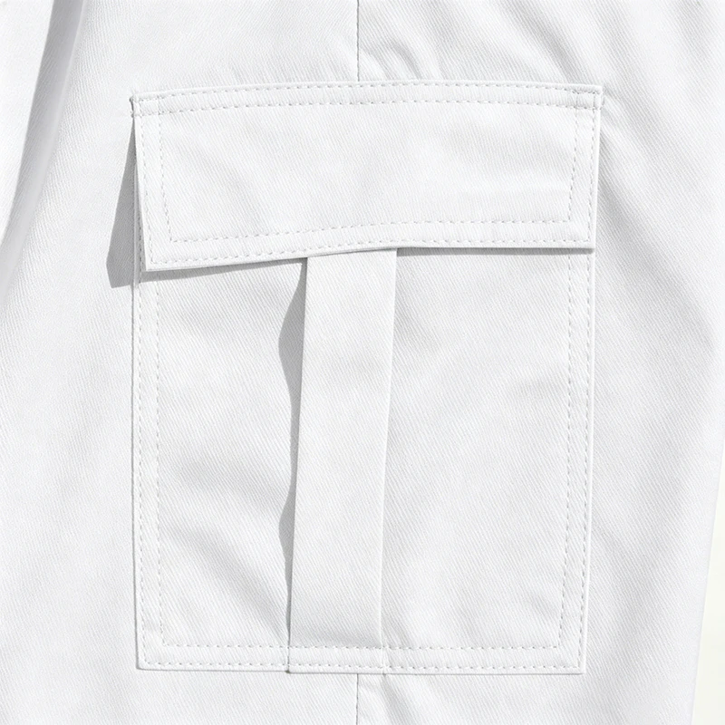 2026 New Men Multi Pocket Cargo Capri Shorts Loose Fit Daily Street Travel Outdoor Casual Drawstring Waist Cropped Short Pants