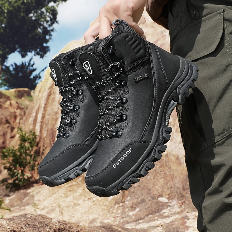

Outdoor boots, hiking shoes, hiking high top shoes, men's shoes, anti slip and wear-resistant off-road sports shoes, combat boot