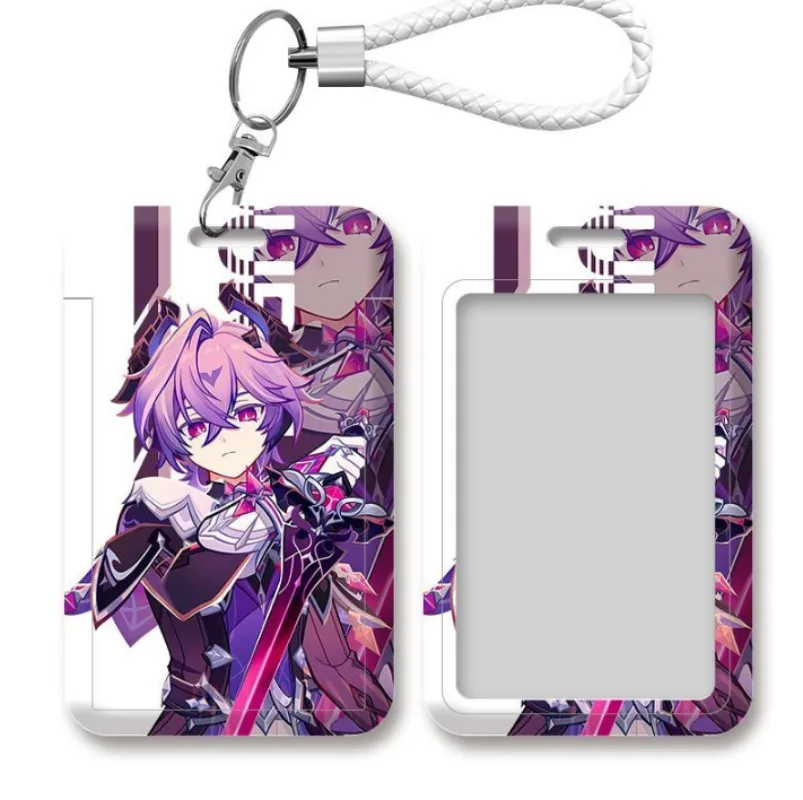 Gneshin Impact Durin حامل بطاقة العمل القابل للسحب كم معرف العلامة اسم شارات غطاء بطاقة المرور الأكمام الواقية #3