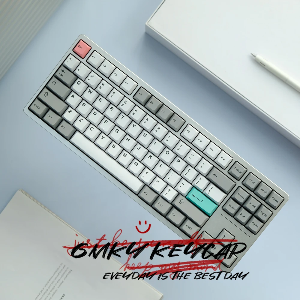 Imagem -06 - Gmky Dolch Contraste Cores Keycaps Cereja Perfil Duplo Tiro Abs Fonte Pbt Keycaps Abs Fonte para mx Interruptor Teclado Mecânico