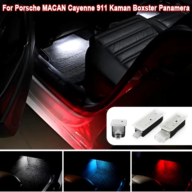 

Car Interior footlights, door lights, atmosphere lights For Porsche MACAN Cayenne 911 Camman Boxster Panamera LED tri color