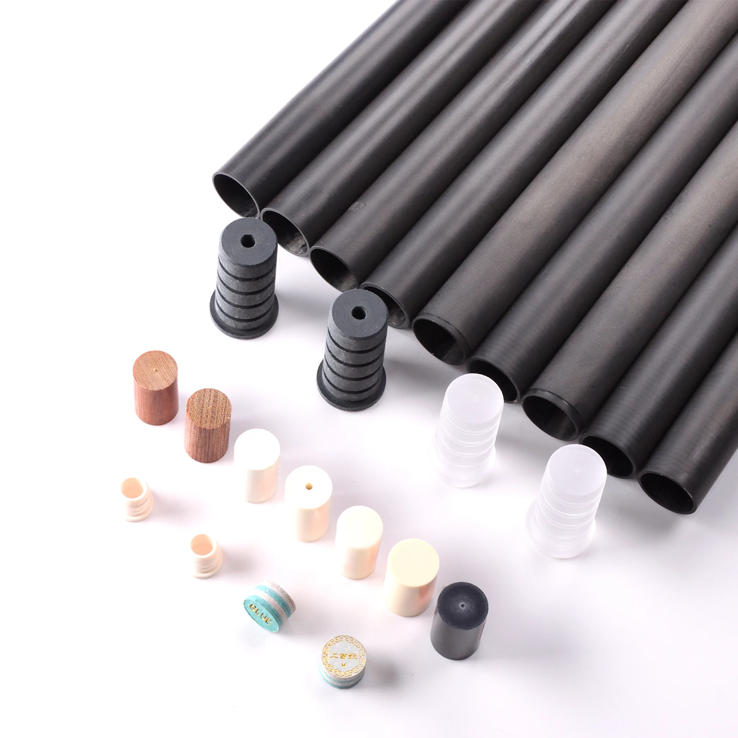 SW Custom carbon fiber cue shaft blanks, billiard tubes for pool and jump break cues.