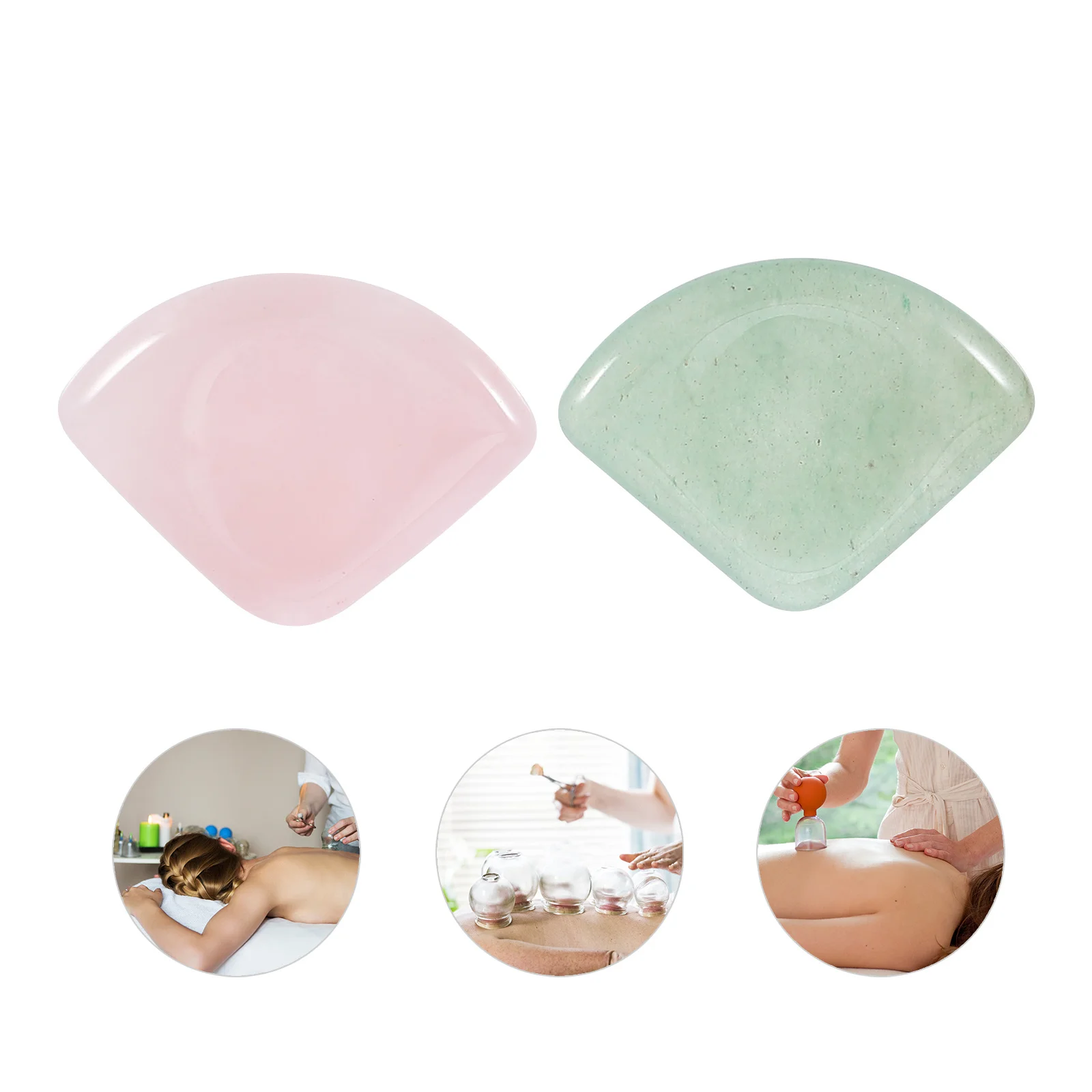 

1Set Gua Sha Scraping Boards Fanshaped Durable Facial Massage Tool Stimulate Microcirculation Improve Blood Flow Anti-Aging Pain