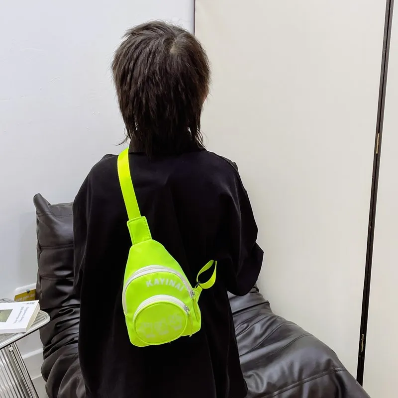 Borse a tracolla a tracolla per ragazze con lettera semplice Borsa a tracolla per bambini portatile sportiva Borse portamonete per bambini in nylon moda