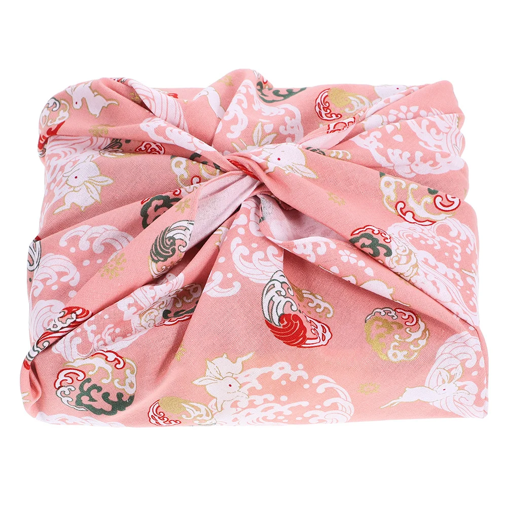 

1pc Bento Wrapping Cloth Cotton Handkerchief Japanese Floral Printed Packaging Gift Box Lunch Meal Bag Reusable Fabric
