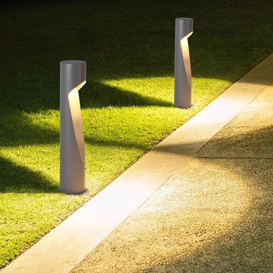 

10W Waterproof Aluminum ED Garden Pathway Lawn Lamps Outdoor landscape Bollards Lighting Courtyard Lawn Column Lamp Post Light