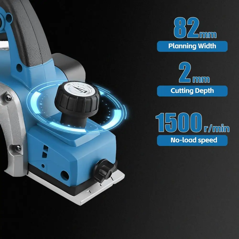 Akku-Handschaaf, bürstenloser Holzhobel, 3–1/4 Zoll, kompatibel mit Makita-Akku, 20.000 U/min, elektrisches Holzbearbeitungswerkzeug, ergonomisch