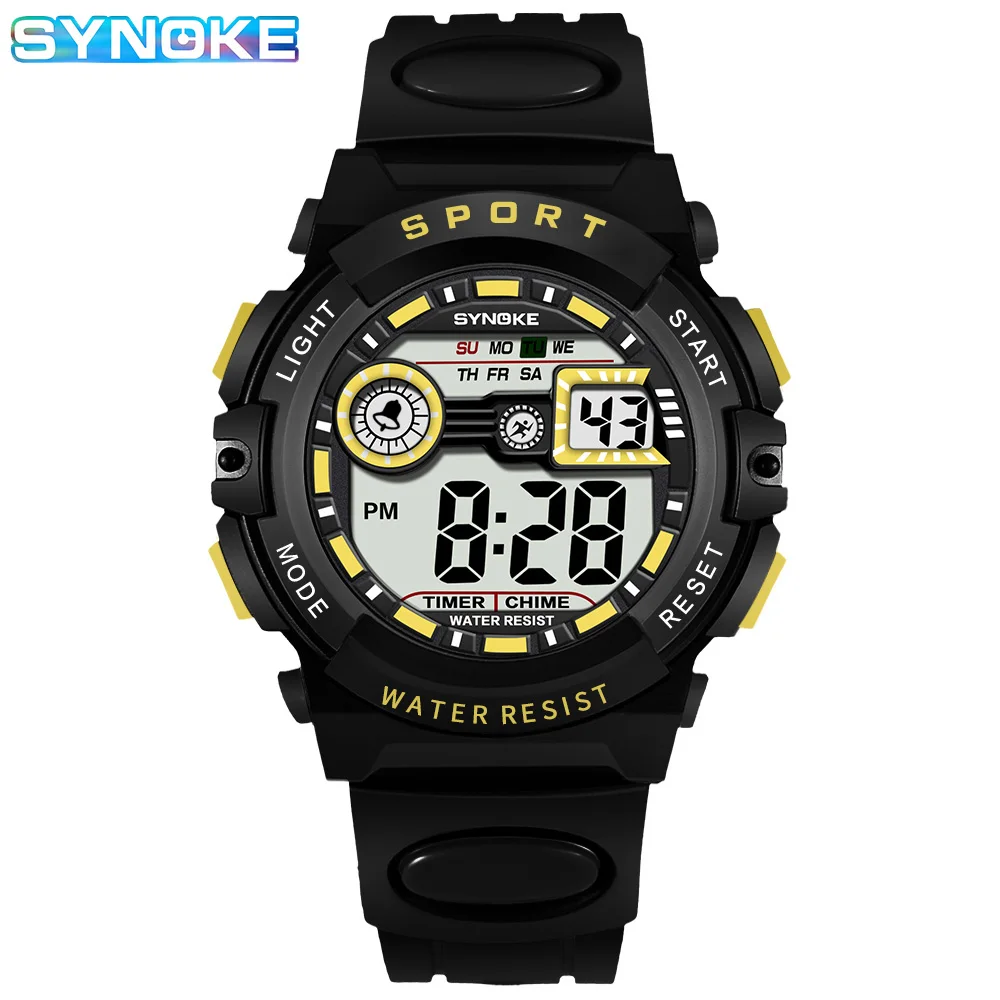 Men Student Movement Digital Watch Waterproof Fall Proof And Shock Resistant Multi Function Sports Watch Boy Luminous SYNOKE