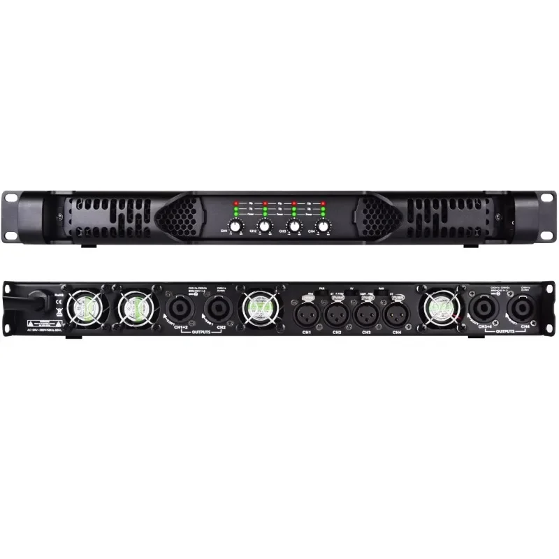 

Pro 4 Channel X 4000W 4Ohms High Power Digital Amplifier Bridging Function 2000 Watt X4 at 8Ohm Drive Linear Array Speaker