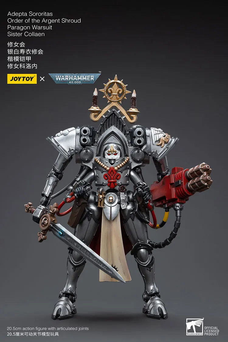 

JOYTOY Warhammer 40K Adepta Sororitas Order Of The Argent Shroud Paragon Warsuit Sister Collaen Action Figures Doll Collection