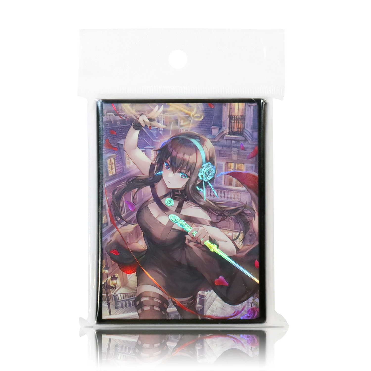 

Holographic Anime Card Sleeves PKM MTG Size Card Sleeve Yor Forger Trading Card Protectors for 67x92mm Standard Size Foil Pocket