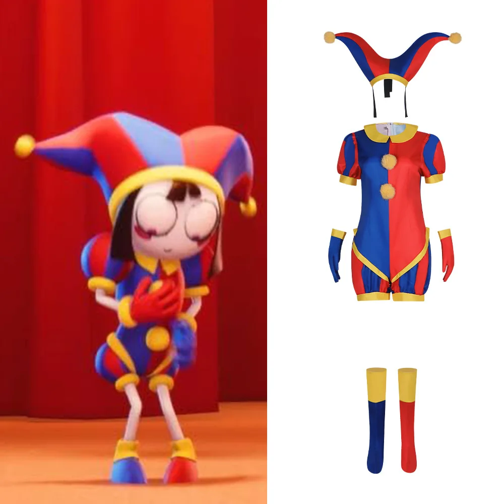 

Magic Number Circus Pamni Cosplay Costume Pamni Clown Bodysuit Role Play Costume