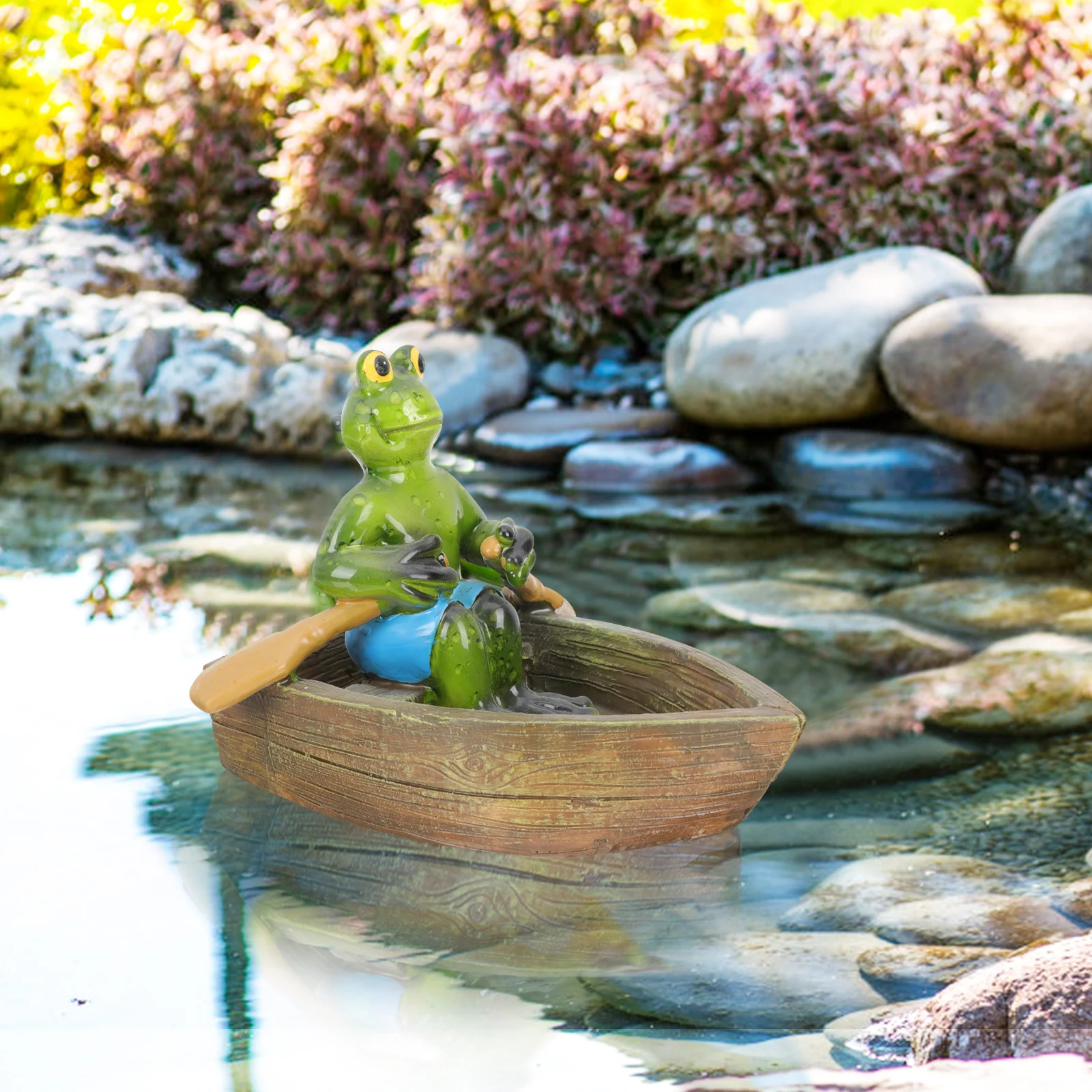 

Creative Resin Frogs Figurines Green Water Pool Pond Garden Decor nament Landscape Statue Synthetic Material Safe