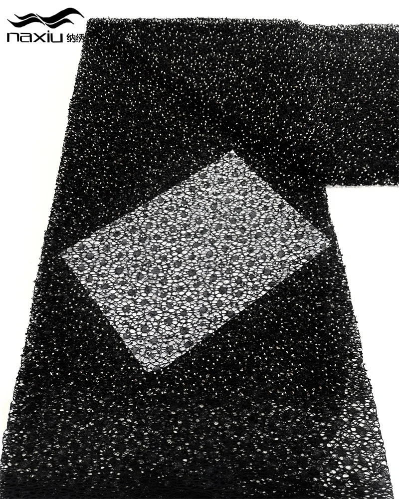 África nigeriana con cuentas encaje de malla francesa con lentejuelas alta calidad 2025 encaje bordado lentejuelas encaje para vestidos de novia mujeres