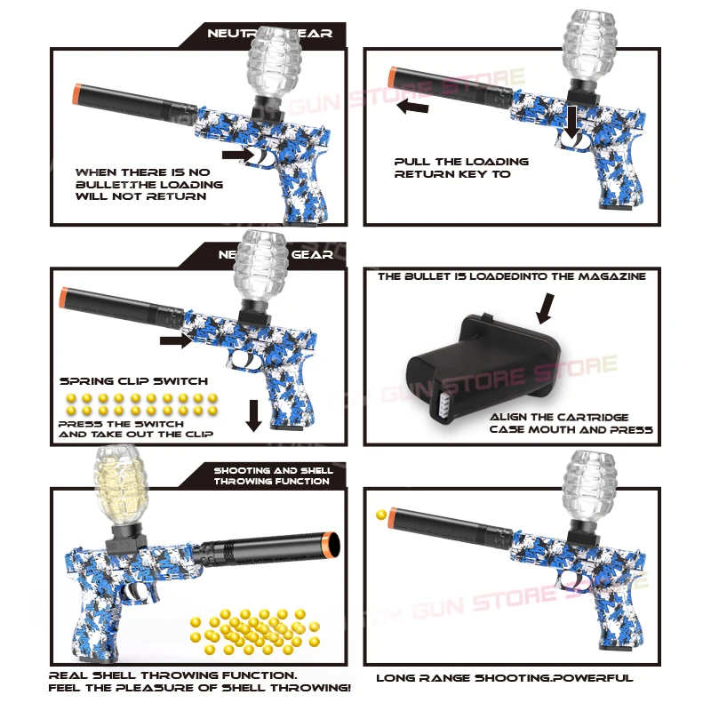 Toy gun G18. Electric continuous firing soft bullets, outdoor CS shooting game prop