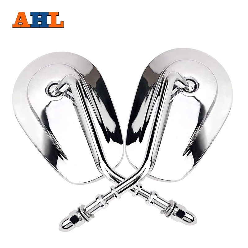 AHL دراجة نارية مرآة الرؤية الخلفية الظهر اليسار اليمين مرآة ل هارلي رودستر XL1200CX XL1200V سوفتيل FLSTN سليم FLS S FLSS 1200