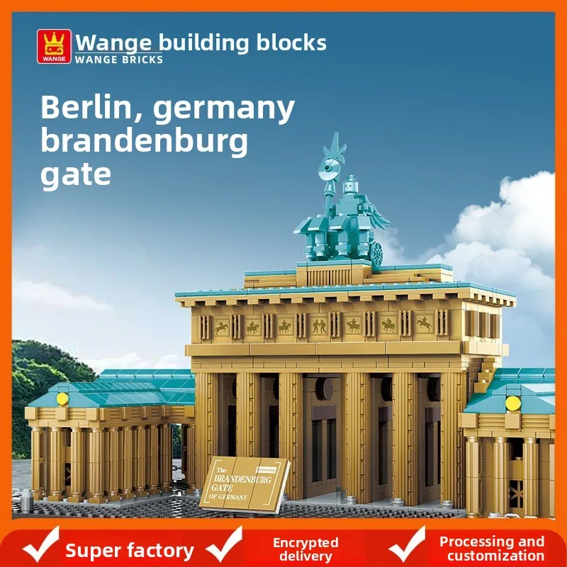 Brandenburg Gate Micro Bricks Germany Berlin Unity Symbol Quadriga Kids Educational Building Blocks Gift for History Lovers
