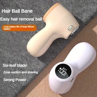Portable Fabric Shaver USB Rechargeable with Large LED Display Fluff Pellet Remover Clothes Fabric Shaver Hair Ball Trimmer