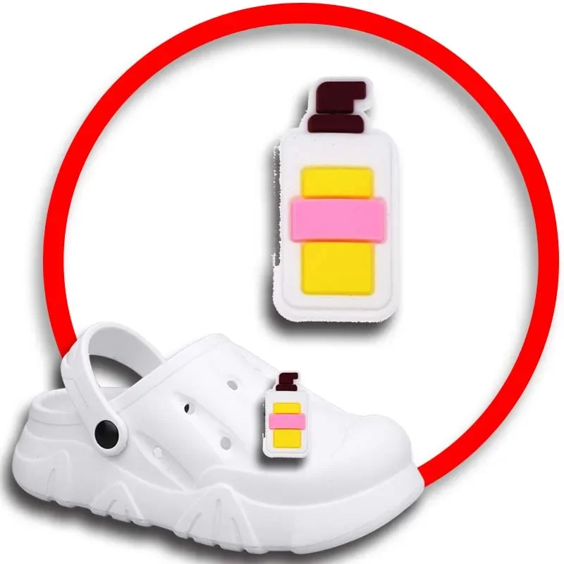 Dijes de zapatos de pincel de maquillaje para Crocs, sandalias, alfileres de zuecos, accesorios de decoraciones de zapatos, insignias para hombres, niñas y niños