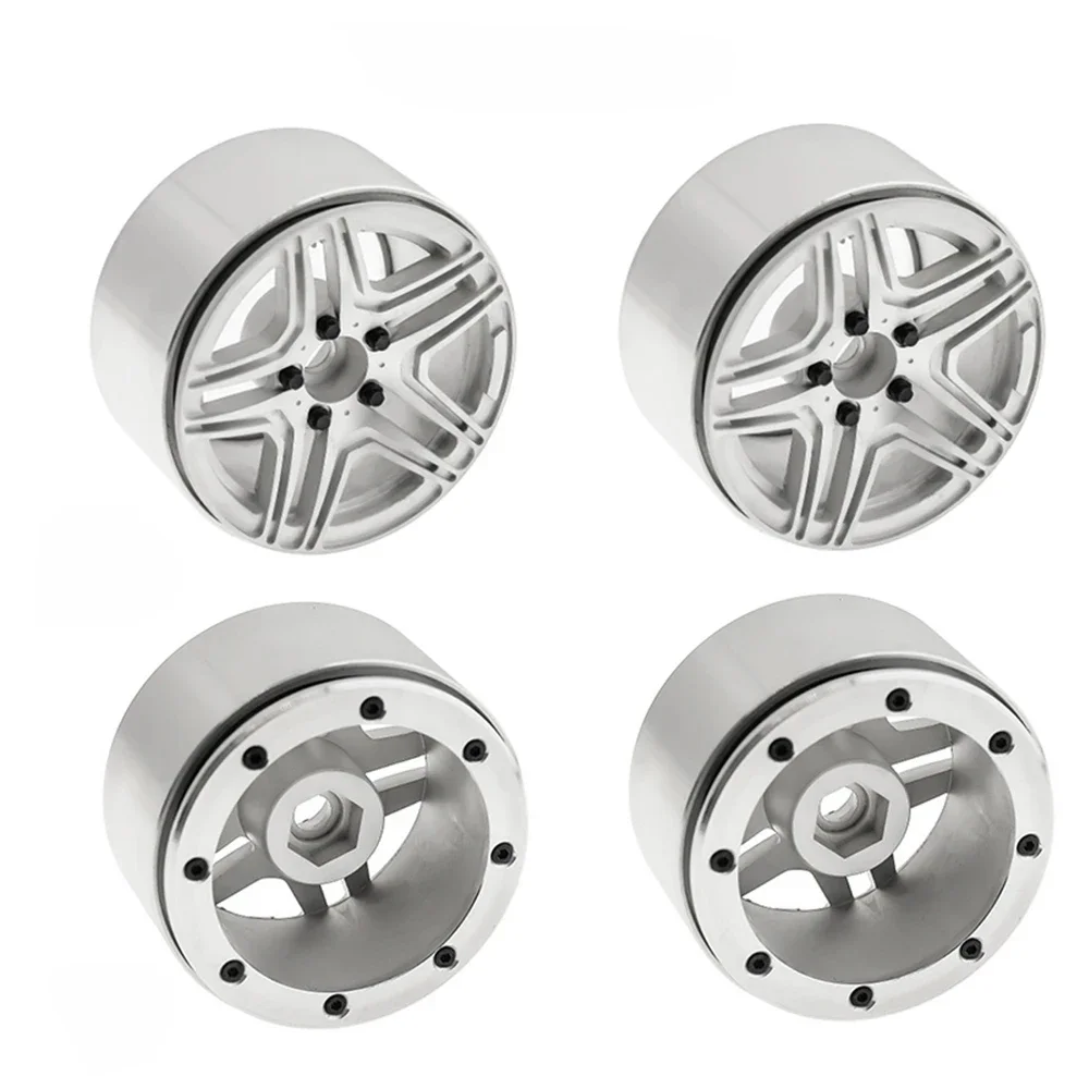 4 SZTUK 1/10 RC Rock Crawler Aluminiowe felgi 2.2 Beadlock do Trxs TRX4 Benz G500 TRX6 Axial SCX10 90046 Wraith RR10