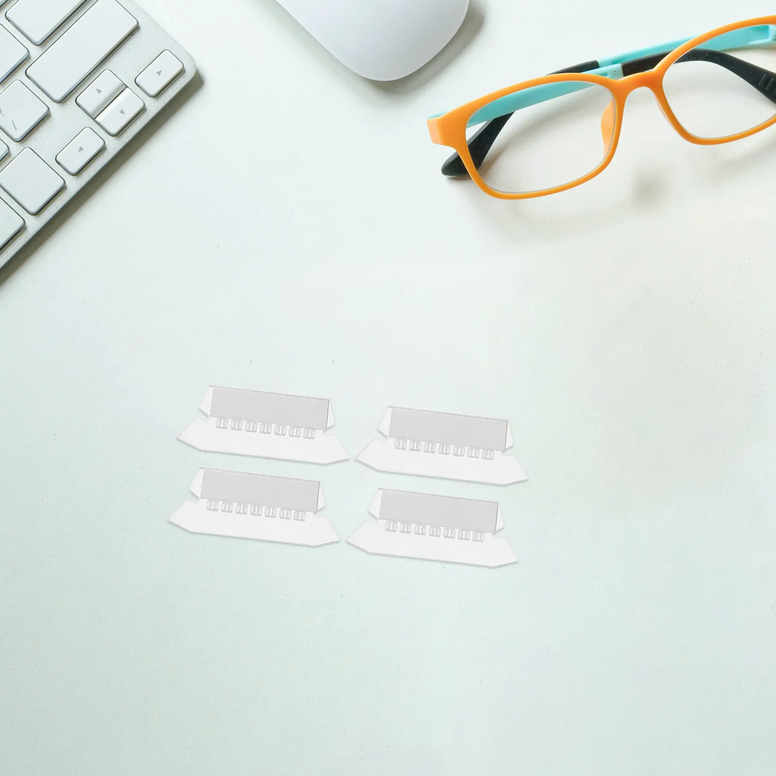 

100Pcs Hanging File Folder Label Tabs Inserts Clear Plastic Filing Folder Tabs for Efficient Document Sorting Office Home File