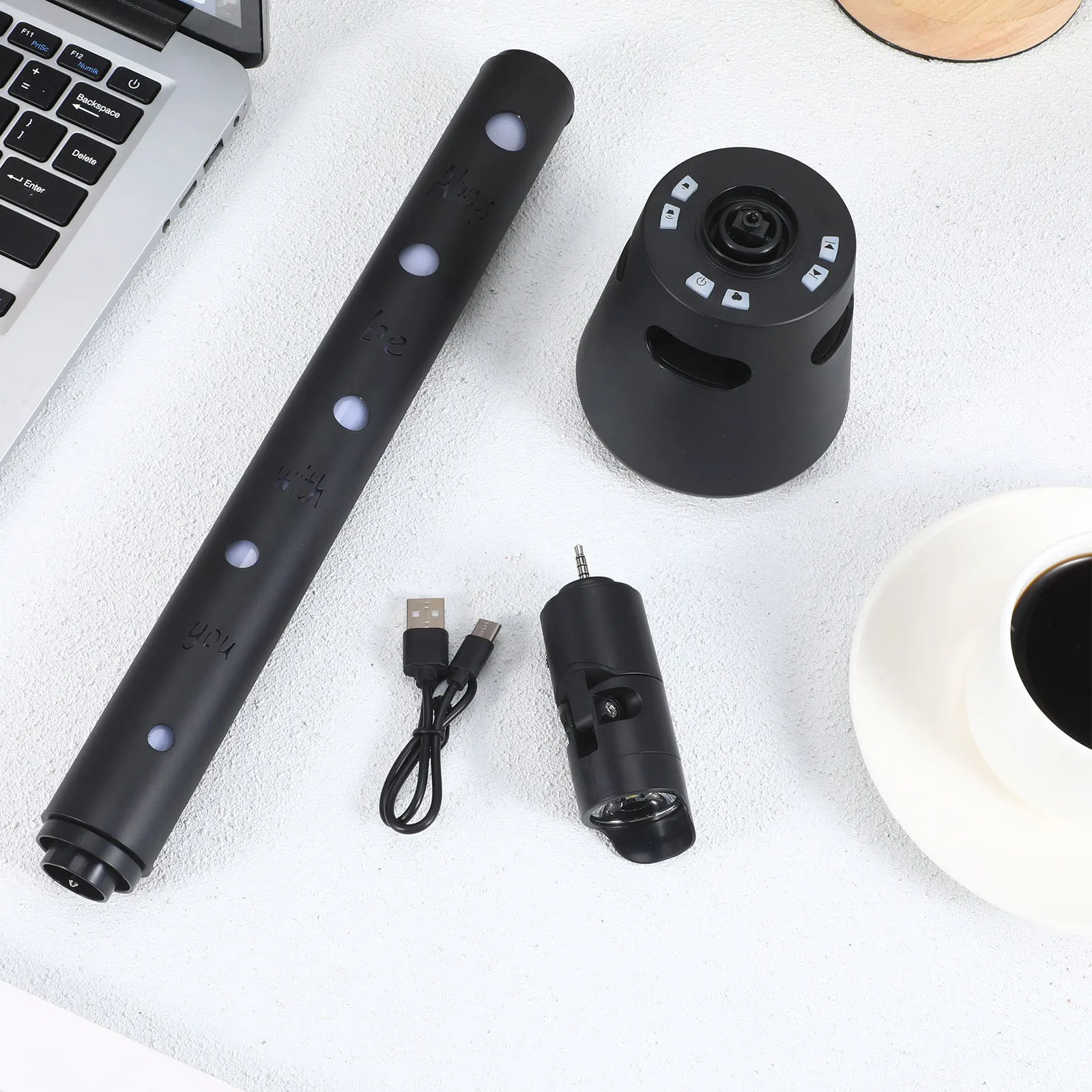 

Rgb Color Changing Speaker Lamp Black Wireless App Control Rotating Head Mood Lighting for Living Room Bedroom Gaming