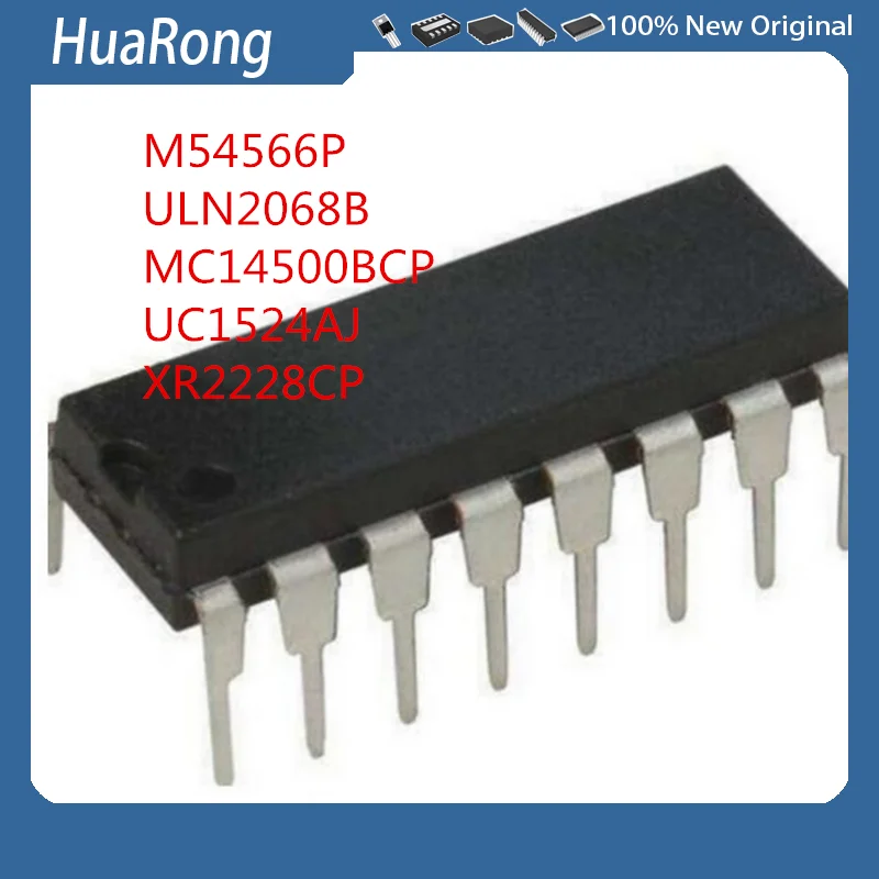 

10Pcs/Lot M54566P ULN2068B MC14500BCP UC1524AJ XR2228CP DIP16