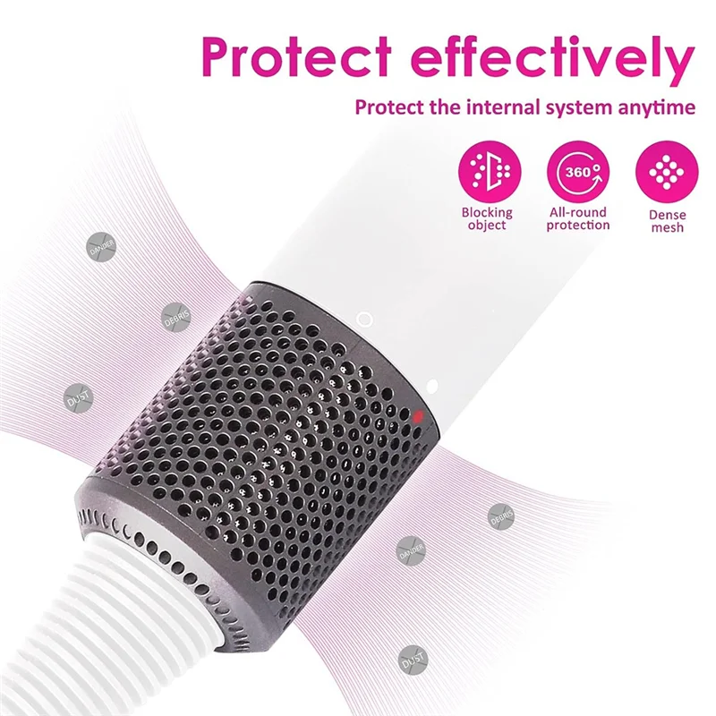 

Better Quality Hair Dryer Inner Filter + Outer Filter Cage for Dyson Hair Dryer HD01 HD03 HD08 Models, with Filter Cleaning Brus