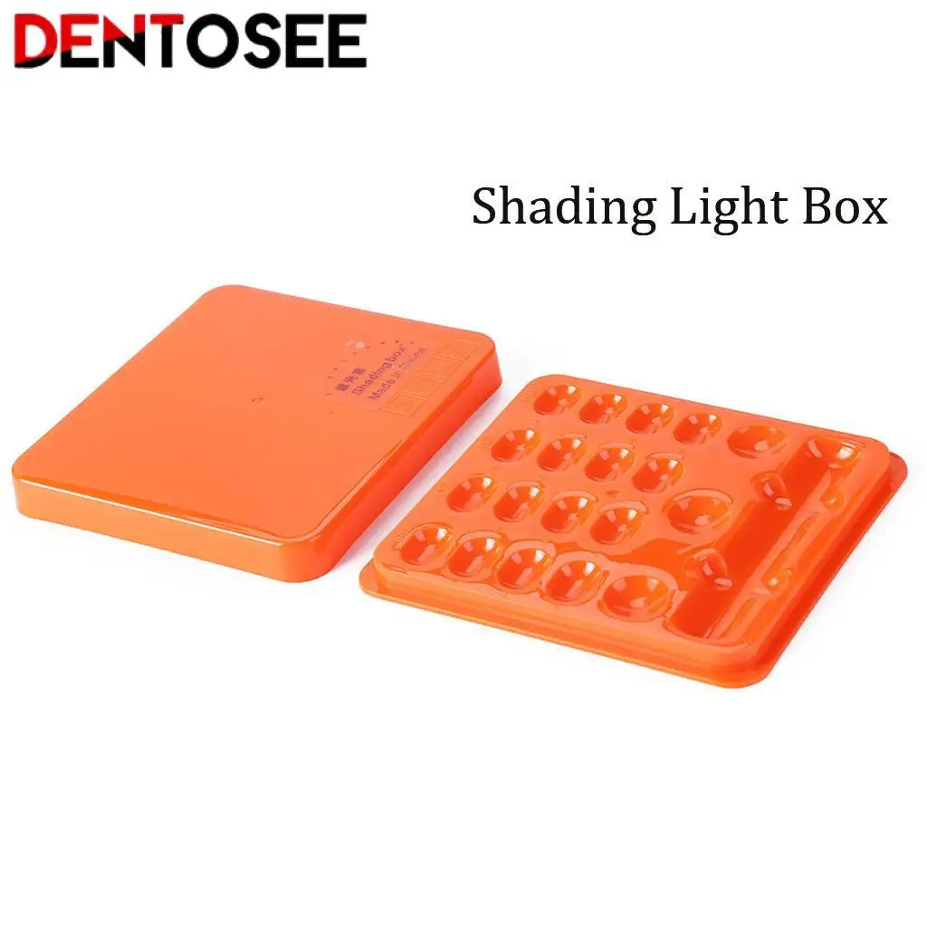 19 Slot Dental Shading Light Box Veneer Placement Box Resin Material Lightproof Box Dentistry Consumables