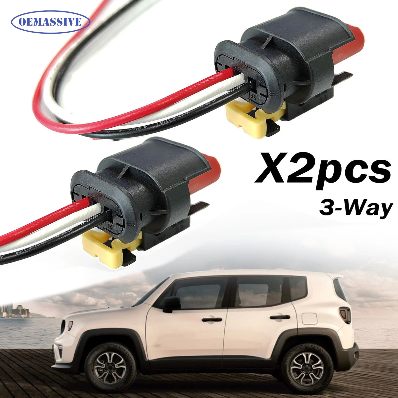 2x For Jeep Renegade Opel Vauxhall Combo D ProMaster City 3Way Ignition Coil Wiring Harness Connector Repair Plug Cable 71752816