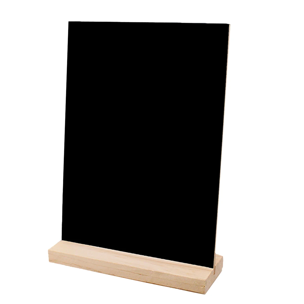 Placa de exibição desktop decoração sinal quadro negro escritório quadro de madeira mini mensagem de bambu