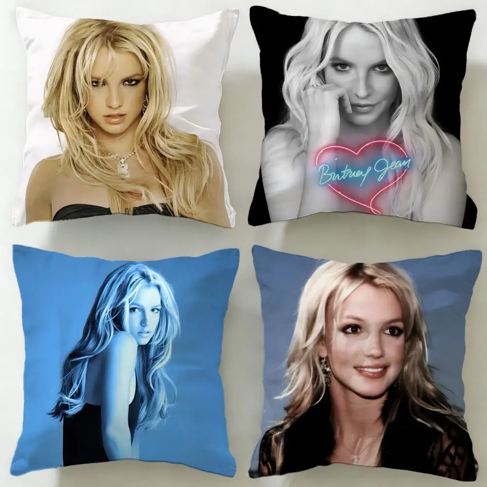 

Чехол для подушки с изображением классической певицы Бритни Джин, мягкий и легко моющийся – универсальный для дивана, кровати, путешествий и офиса