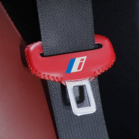 2pcs Car Seat Belt Buckle Cover Leather Protector Anti-collision Case For BMW i Z Series i3 i01 i01N i8 i12 Z1 Z3 Z8