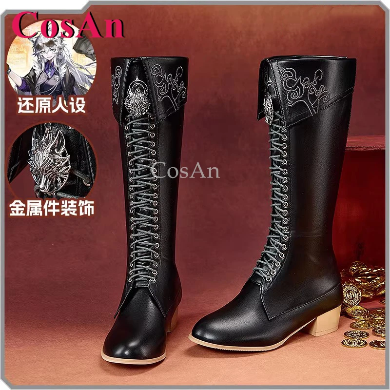 

CosAn Game Arknights Lappland The Decadenza Shoes Косплей Универсальные модные армейские ботинки Хэллоуин Вечеринка Ролевая игра Б/у 36-39