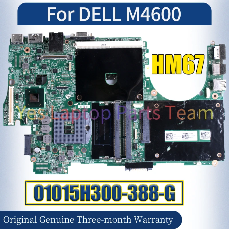 8YFGW For DELL Precision M4600 Laptop Motherboard CN-08YFGW 08YFGW 01015H300-388-G HM67 Notebook Mainboard Tested