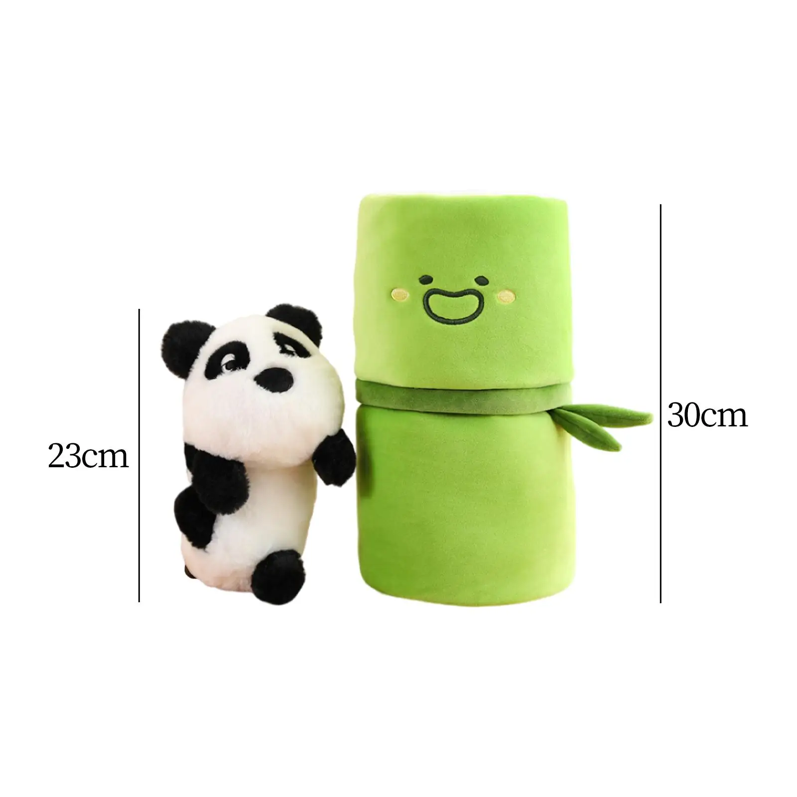 Schattige Bamboe Tube Panda Knuffeldier Knuffelig Comfortabel Panda Dierenfiguur