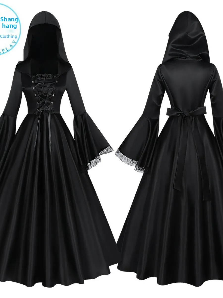 

New Gothic Sle Long Skirt Renaissance Costume loween Dance Par Cosplay Clothing plus Size Ele Faionable Women's ...