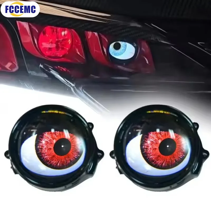 

3-дюймовые автомобильные линзы с глазами дьявола, динамические фары в сборе с демоном и дистанционным управлением, комплекты для модернизации автомобиля, автоаксессуары
