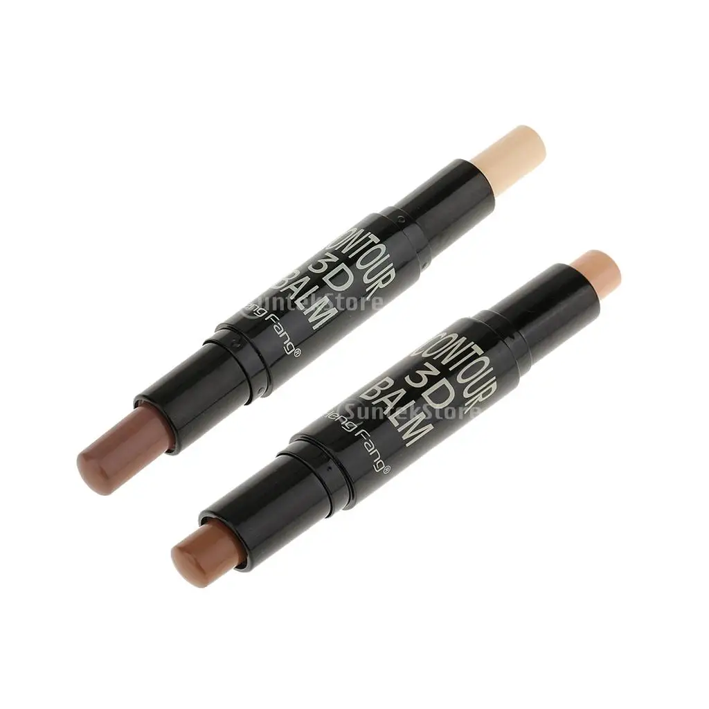 Set Of 2 Sticks Bronzer Highlighter 3D Face Sculpture Makeup Pen