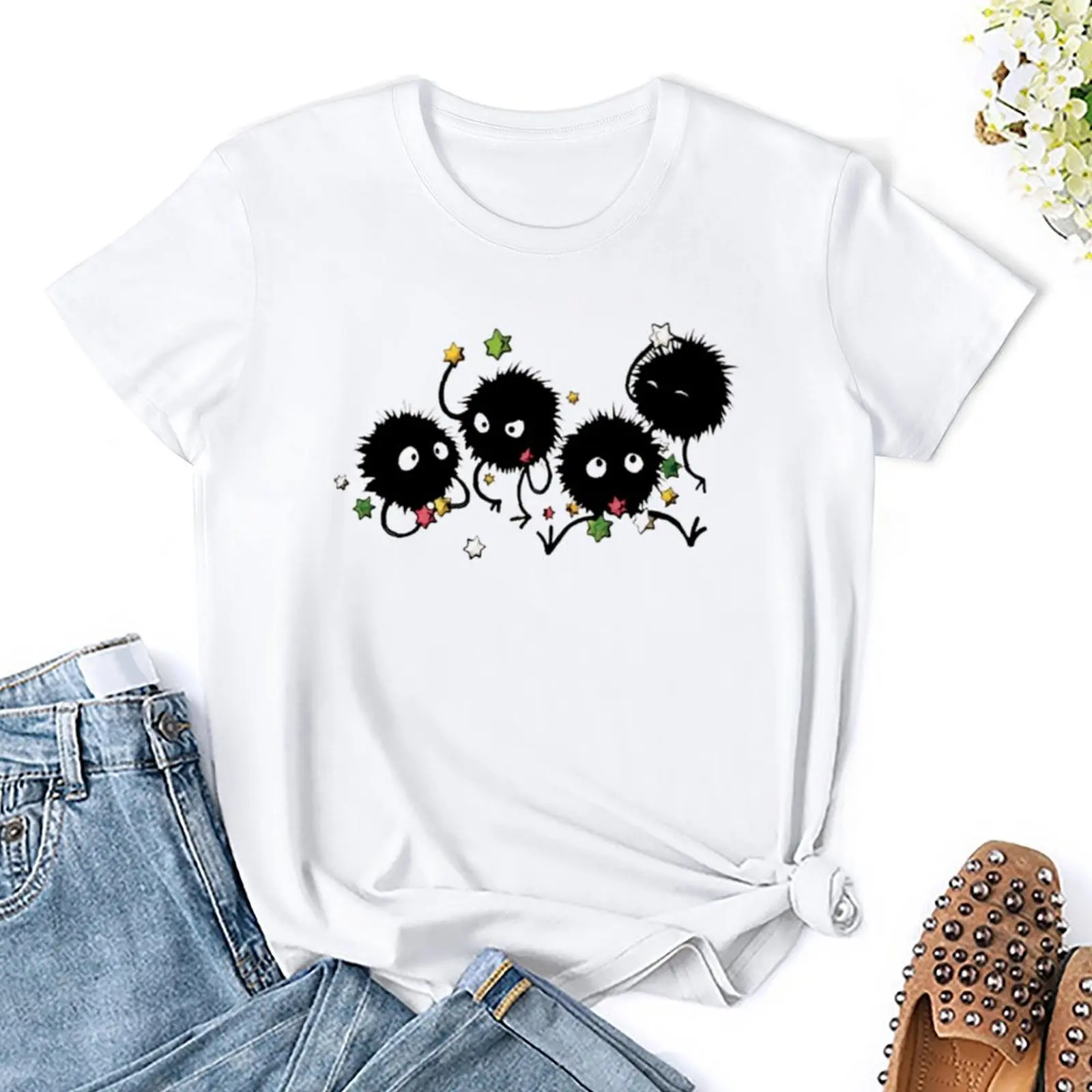 soot sprites Classic T-shirt cute clothes animal print shirt for girls oversized t shirts for Women