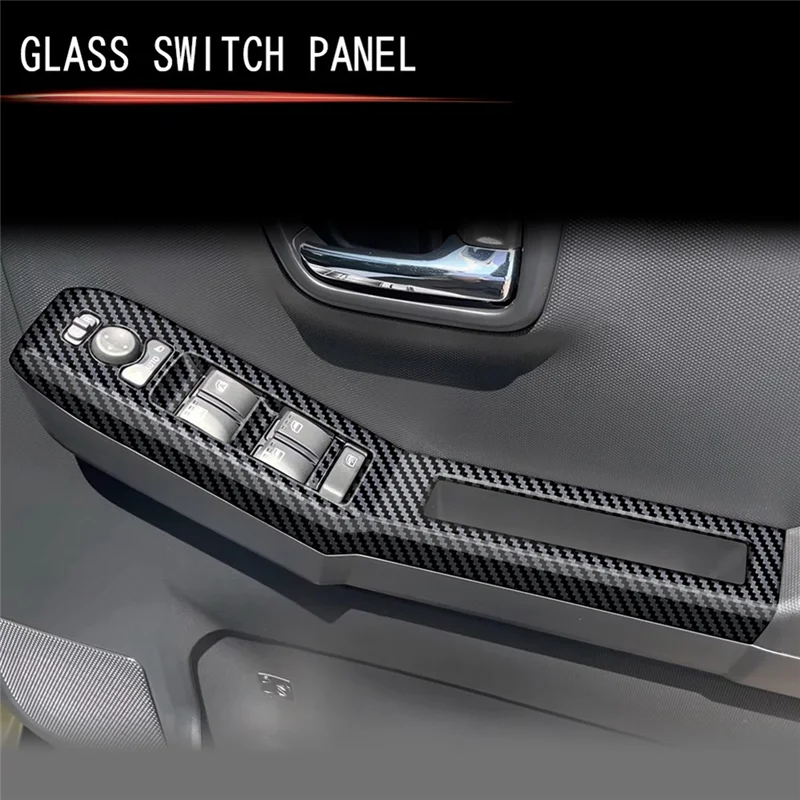 

Universall Car Window Switch Panel Frame Window Glass Lift Button Bezel For Daihatsu Taft 2024 Carbon Fiber