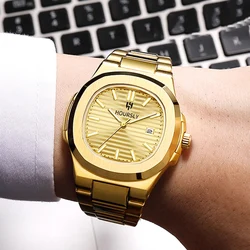 Men Business Quartz Watch Fashion Stainless Steel Quartz Wrist Watch Waterproof Men Wristwatch For Male Clock 2024 Brand Luxury