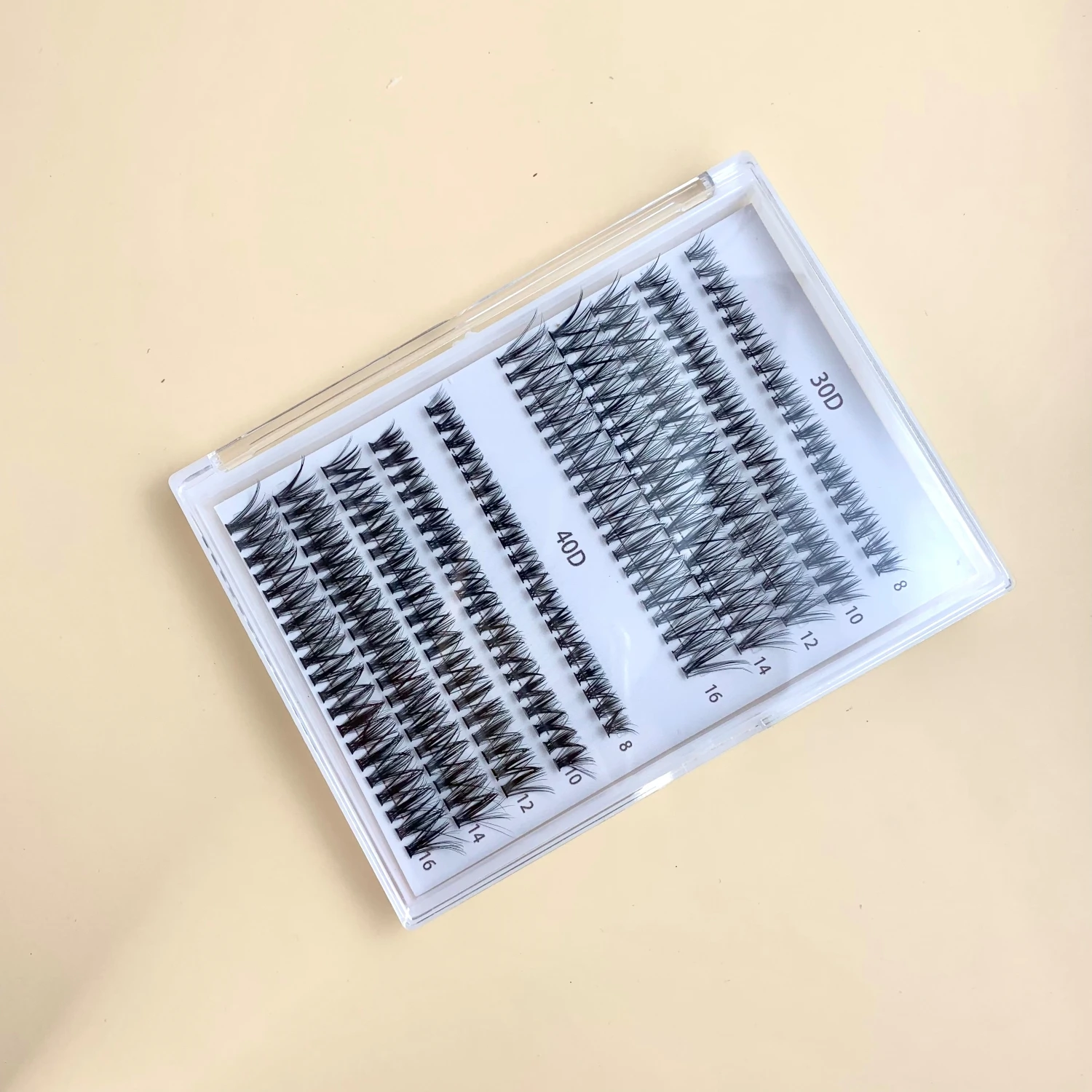 

New 200 fans Long Individual Eyelashes Extension 30D 40D False Lashes Cluster DIY Lash 12-18mm Natural Thick Cilia Mink Eyelash