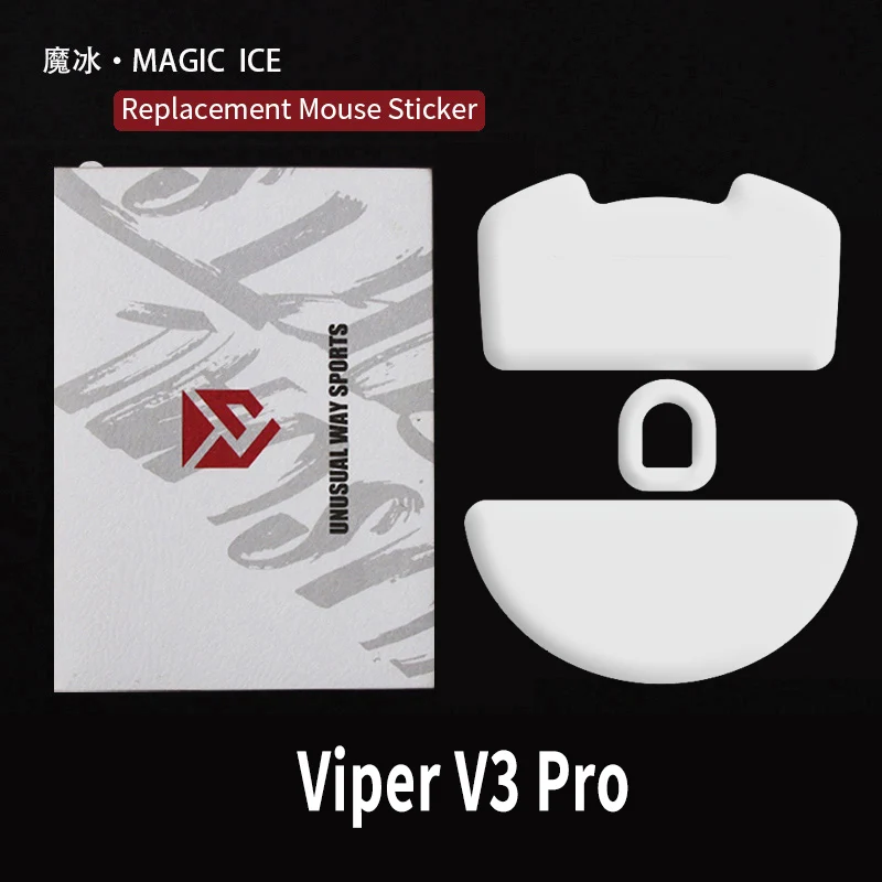 UnusualWaySports Mouse Skates Feet Viper V3 Pro Cambered Surface PTFE Anti Collapse Magic Ice Pink Black Silver Fox
