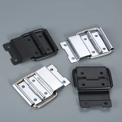 2Pcs Sliver/Black Cabinet Hinges Flight Case Doors Tool Boxes Lockers Support Hinge Suitcase Fitting  Air Box Accessories 6 Hole