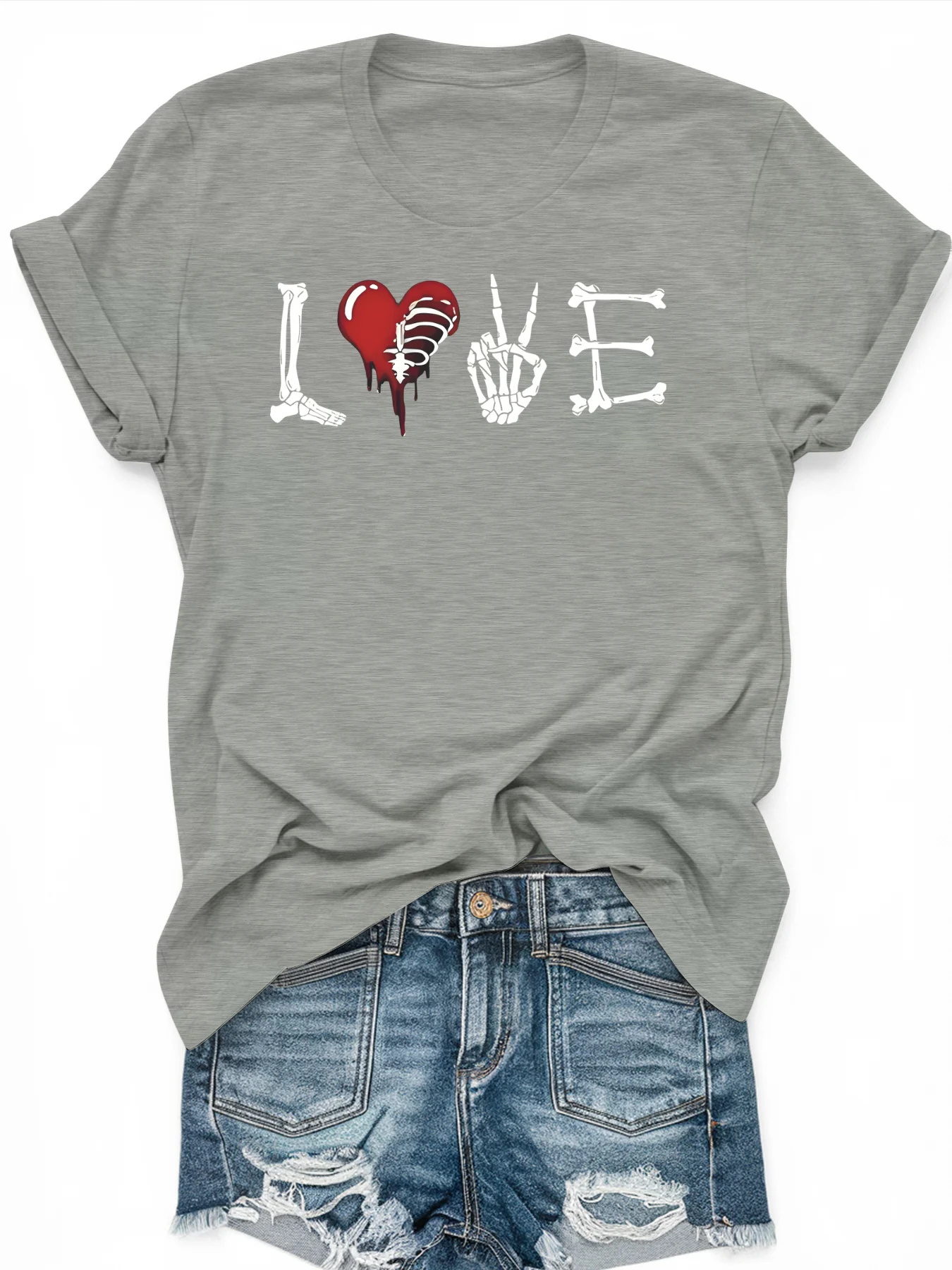 Nova camiseta feminina plus size impressa casual solta moda manga curta camiseta, macio confortável e respirável, esportes ao ar livre